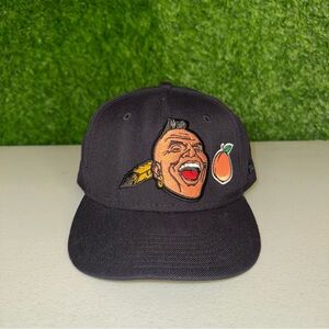 New Era Black Hat with Colorful Embroidery